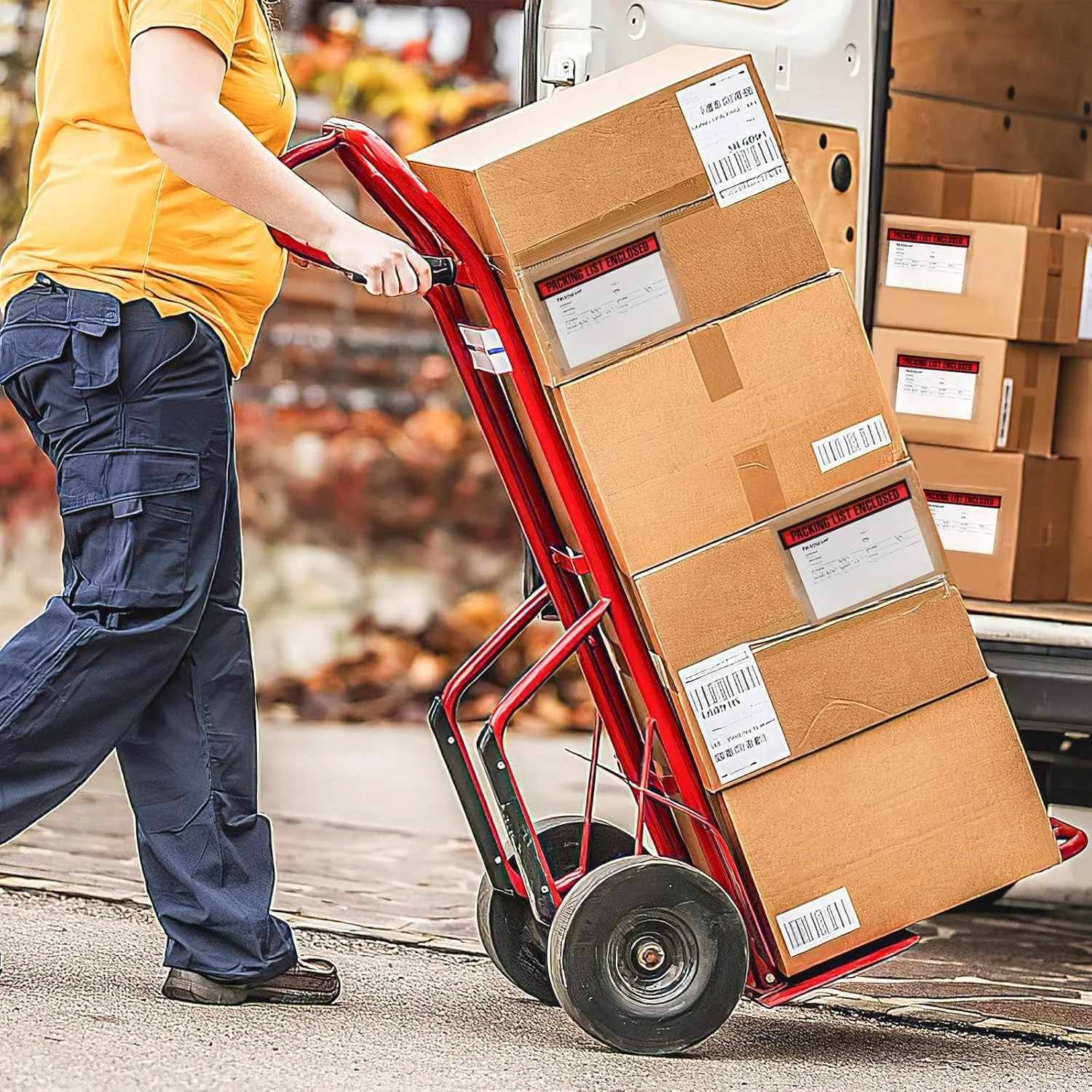 پاکت لیست بسته بندی KASTWAVE، 100 عدد، 150mm x 220mm، پاکت های حمل و نقل شفاف چسبی خود چسب پاکت لیست بسته بندی KASTWAVE، 100 عدد، 150mm x 220mm، پاکت های حمل و نقل شفاف چسبی خود چسب