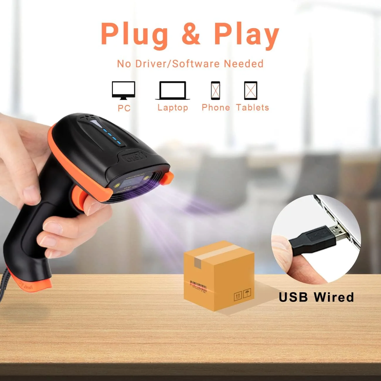 اسکنر بارکد USB Tera، اسکنر بارکد دستی سیمی، اسکن خودکار بارکد 1 بعدی، سرعت اسکن 300 بارکد در ثانیه، اتصال آسان و سریع با پایه نگهدارنده اسکنر بارکد USB Tera، اسکنر بارکد دستی سیمی، اسکن خودکار بارکد 1 بعدی، سرعت اسکن 300 بارکد در ثانیه، اتصال آسان و سریع با پایه نگهدارنده