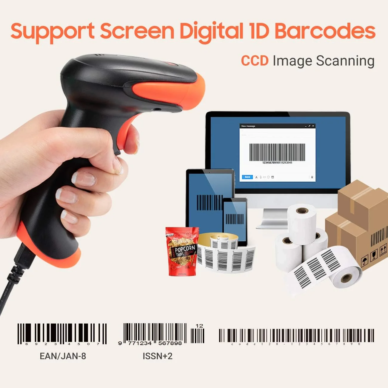 اسکنر بارکد CCD Tera سیمی USB دستی بارکد خوان 1D خطی اسکنر بارکد اسکن سریع و دقیق برای صفحه نمایش تبلت های دیجیتال لپ تاپ گوشی هوشمند بارکد پلاگین و پخش … اسکنر بارکد CCD Tera سیمی USB دستی بارکد خوان 1D خطی اسکنر بارکد اسکن سریع و دقیق برای صفحه نمایش تبلت های دیجیتال لپ تاپ گوشی هوشمند بارکد پلاگین و پخش …