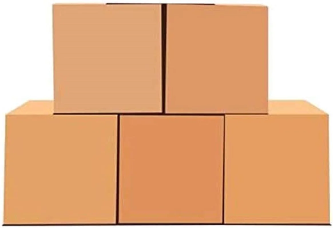 شووی [بسته 5 عددی] جعبه های مقوایی راه راه دو جداره بزرگ 100% قابل بازیافت با ظرفیت 32 کیلوگرم، کارتن قهوه ای 45 × 45 × 70 سانتی متر برای بسته بندی، حمل و نقل و نگهداری، 5 لایه