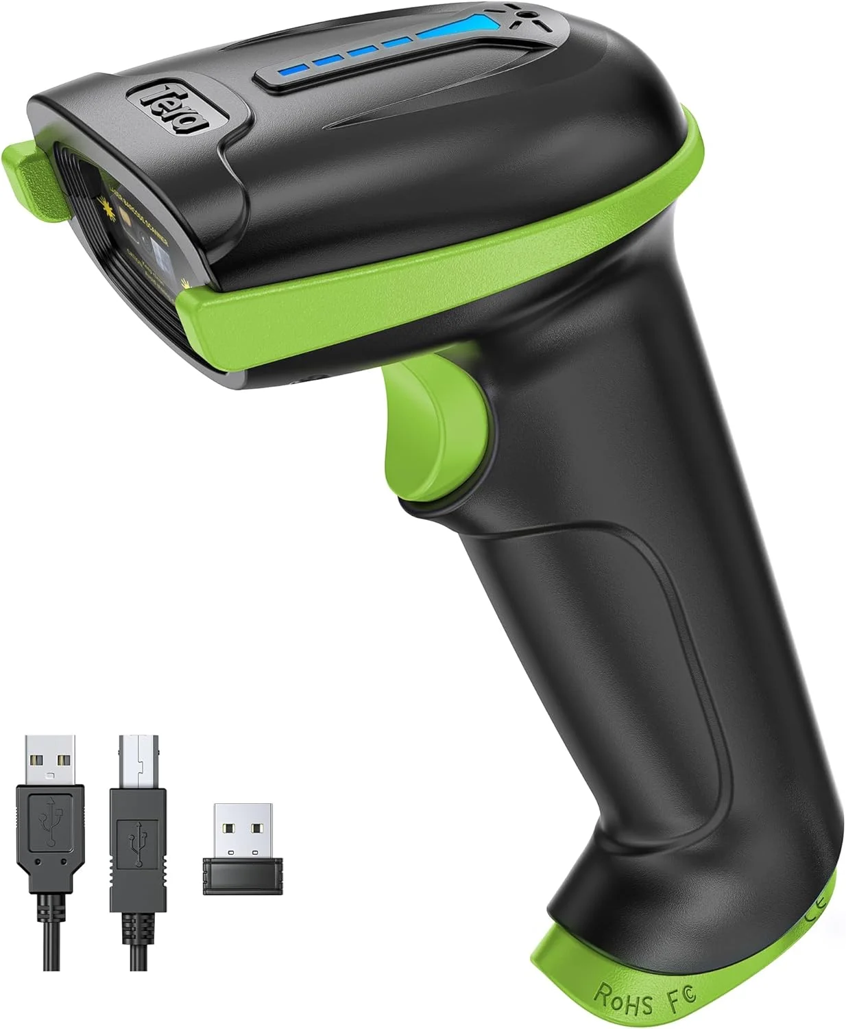 اسکنر بارکد Tera بی سیم همه کاره 2 در 1 بی سیم 2.4 گیگاهرتز و USB 2.0 سیمی