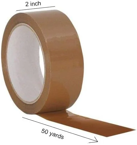 نوار بسته بندی قهوه ای MARKQ | 2 اینچ × 50 یارد نوار بسته بندی قوی و سنگین برای جعبه های بسته بندی، جعبه های اسباب کشی، کیسه های پستی بزرگ، استفاده اداری [6 رول]