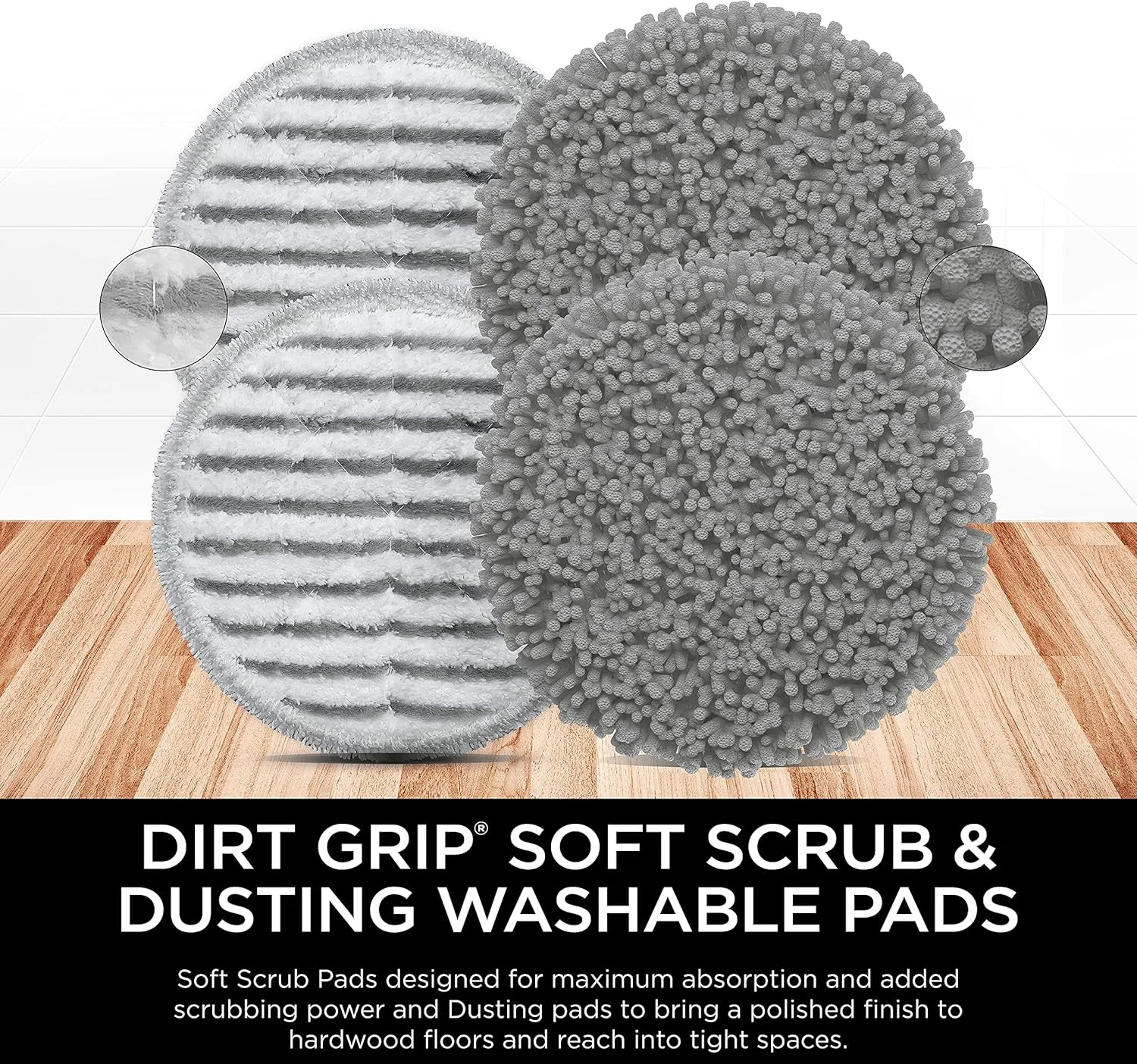 پدهای قابل شستشوی نرم و گردگیر Shark, Grey XKITP7000D Soft Scrub 2 Steam & Scrub Dirt Grip پدهای قابل شستشوی نرم و گردگیر Shark, Grey XKITP7000D Soft Scrub 2 Steam & Scrub Dirt Grip