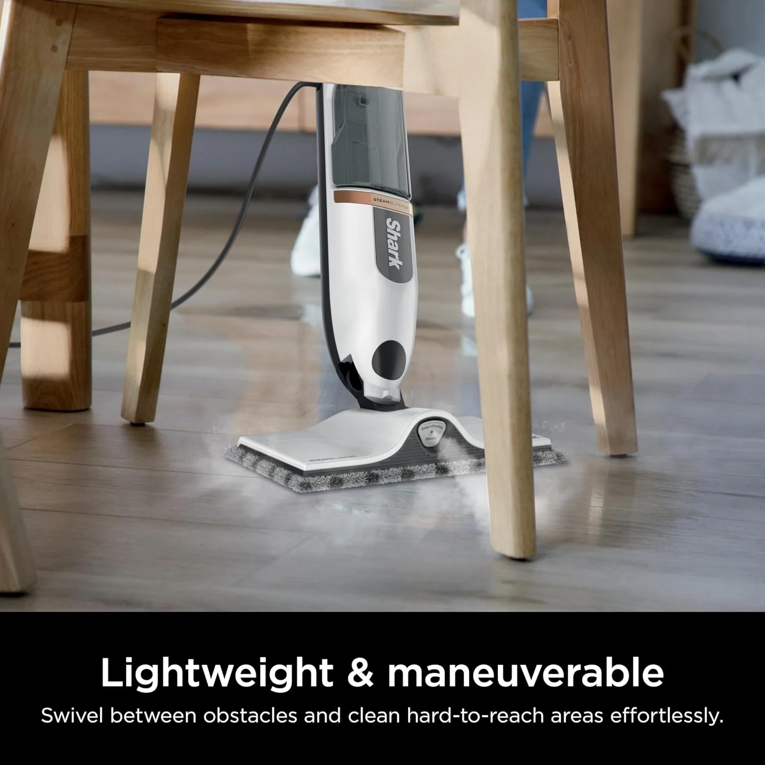 بخارشوی Shark SteamSpot با فناوری Steam Blaster، 3 حالت بخار، 2 پد قابل شستشو، مخزن آب XL قابل جابجایی، سبک وزن، تمیز کننده بخار برای کف های سخت مهر و موم شده، چوب سخت، کاشی، لمینت، S2001 بخارشوی Shark SteamSpot با فناوری Steam Blaster، 3 حالت بخار، 2 پد قابل شستشو، مخزن آب XL قابل جابجایی، سبک وزن، تمیز کننده بخار برای کف های سخت مهر و موم شده، چوب سخت، کاشی، لمینت، S2001