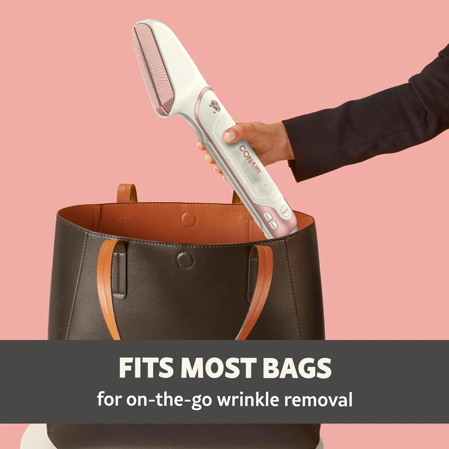 اتو بخار دستی لباس قابل حمل، حذف آسان چروک لباس، اتو بخار و اتو دستی 3 در 1، عالی برای خانه، دفتر یا مسافرت