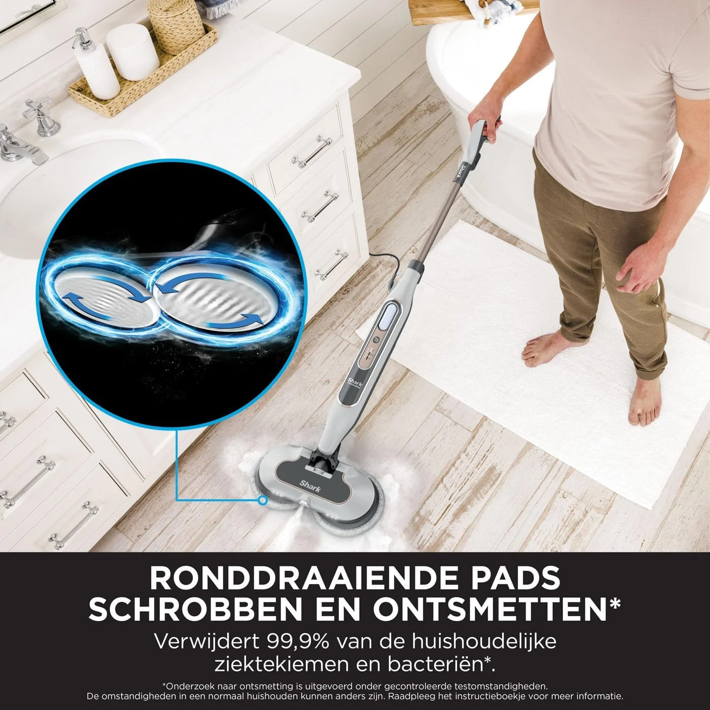 تی شوی بخار Shark، تی شوی بخار و اسکرابر اتوماتیک، 2 پد چرخشی، 3 تنظیمات بخار، ضدعفونی کننده، از بین برنده لکه ها و کثیفی، قابل استفاده بر روی تمام سطوح سخت و مهر و موم شده، سفید و خاکستری S8201EU تی شوی بخار Shark، تی شوی بخار و اسکرابر اتوماتیک، 2 پد چرخشی، 3 تنظیمات بخار، ضدعفونی کننده، از بین برنده لکه ها و کثیفی، قابل استفاده بر روی تمام سطوح سخت و مهر و موم شده، سفید و خاکستری S8201EU