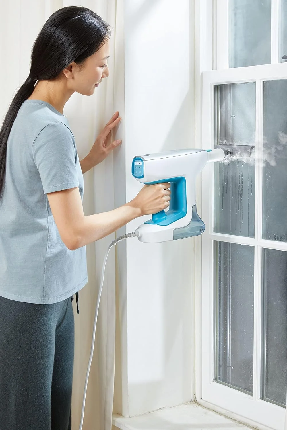 بخارشوی چند منظوره بلک اند دکر مدل SteamSystem BHSM15FX10-QS با توان 1500 وات به همراه 10 لوازم جانبی - از بین بردن 99.9% باکتری ها و میکروب ها بدون مواد شیمیایی - زمان گرم شدن 30 ثانیه