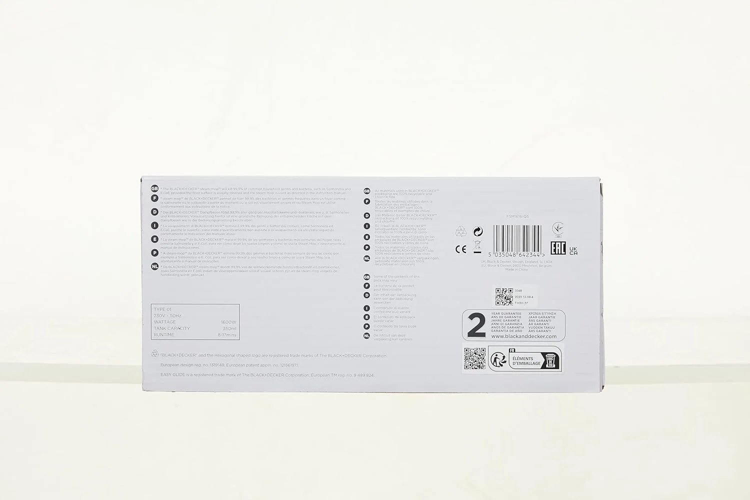 بخارشوی 1600 وات بلک اند دکر مدل FSM1616 AUTOSELECT با پایه دلتا