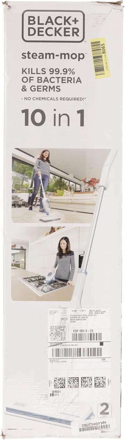 بخارشوی چند منظوره 10 در 1 بلک اند دکر مدل FSMH13E10-QS (1300 وات، تمیز کننده بخار برای نظافت بهداشتی، مجموعه لوازم جانبی بزرگ + بخارشوی دستی قابل جدا شدن، استفاده آسان)