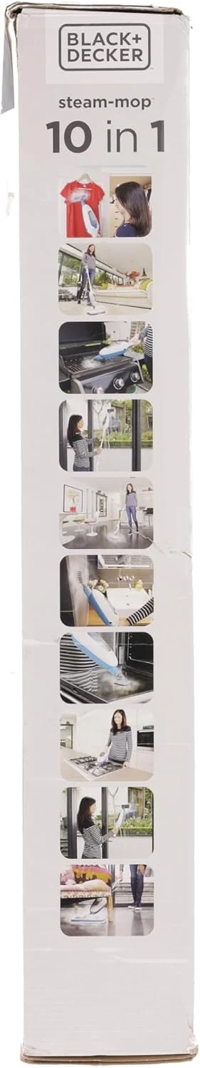 بخارشوی چند منظوره 10 در 1 بلک اند دکر مدل FSMH13E10-QS (1300 وات، تمیز کننده بخار برای نظافت بهداشتی، مجموعه لوازم جانبی بزرگ + بخارشوی دستی قابل جدا شدن، استفاده آسان)