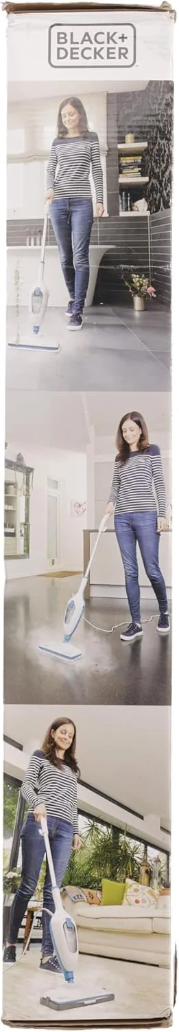 بخارشوی چند منظوره 10 در 1 بلک اند دکر مدل FSMH13E10-QS (1300 وات، تمیز کننده بخار برای نظافت بهداشتی، مجموعه لوازم جانبی بزرگ + بخارشوی دستی قابل جدا شدن، استفاده آسان)