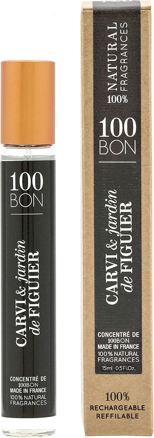 عطر تند کاروی و ژاردین د فیگوئر 100BON - زیره و انجیر، رایحه ای انرژی بخش و ارگانیک با رایحه ای میوه ای و گلی حسی برای زنان و مردان - اسپری عطر 100% غلیظ، 15 میلی لیتر