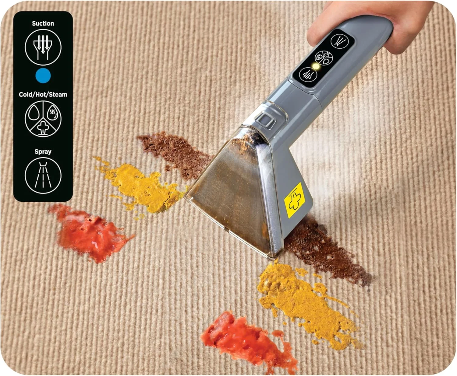 دستگاه تمیز کننده چند منظوره 3 در 1 بلک اند دکر | قدرت 1300 وات و مکش 12 کیلو پاسکال | تمیز کردن عمیق مبل، روکش و لکه ها | سیستم مخزن دوتایی | بخار داخلی با خاموش شدن خودکار | BHSC1350CHS-B5