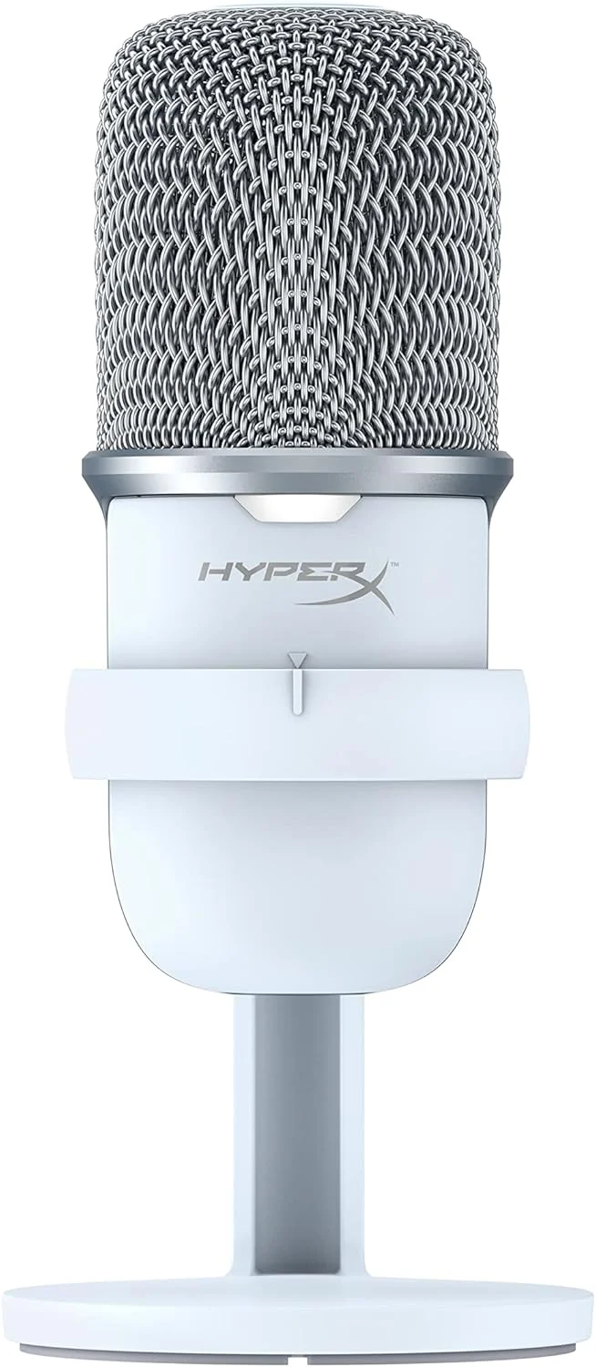 میکروفون گیمینگ USB کاندنسر HyperX SoloCast - ارتقاء 24 بیتی - برای PC، PS4 و Mac، سنسور ضربه ای برای قطع صدا، الگوی قطبی کاردیوئید، گیمینگ، استریمینگ، پادکست، Twitch، YouTube، Discord (519T2AA)