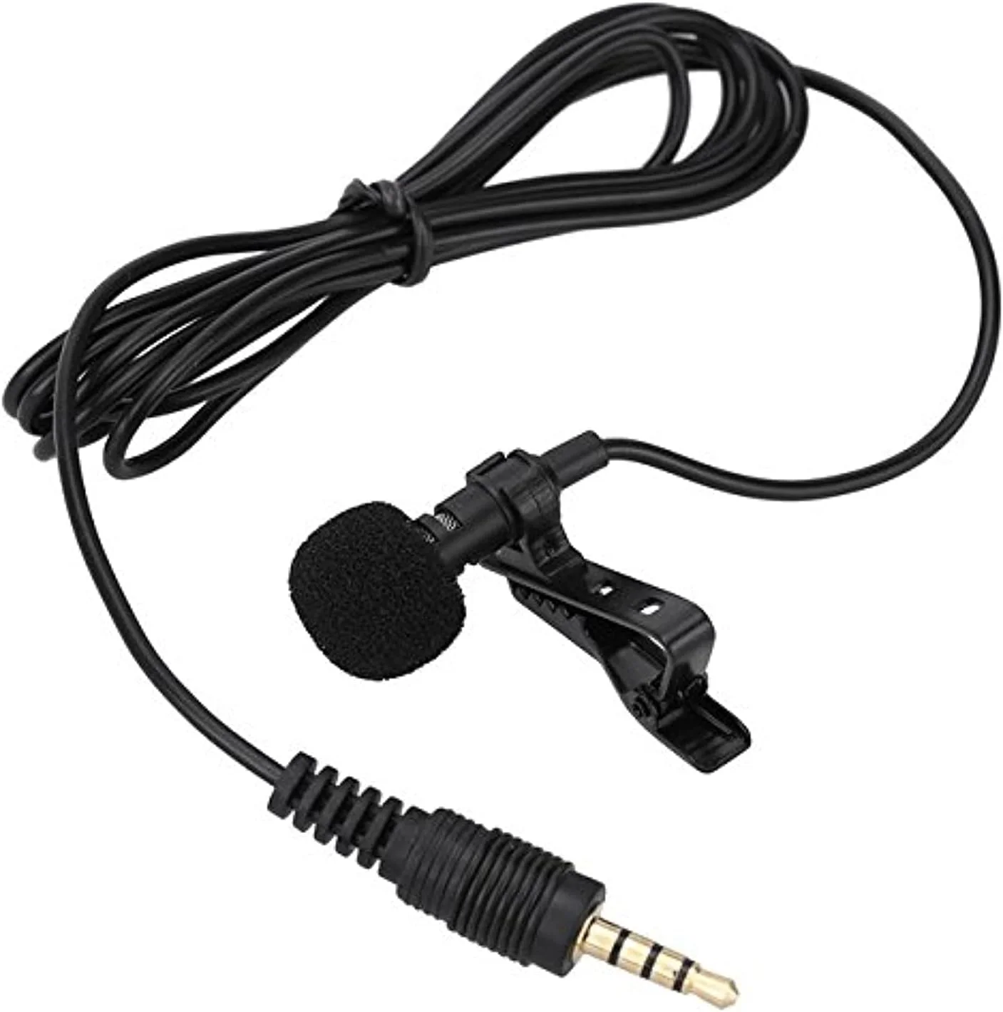 میکروفون مینی قابل حمل 1.5 متری کندانسور گیره ای یقه ای Lavalier سیمی Mikrofo/Microfon برای تلفن دوربین DSLR لپ تاپ