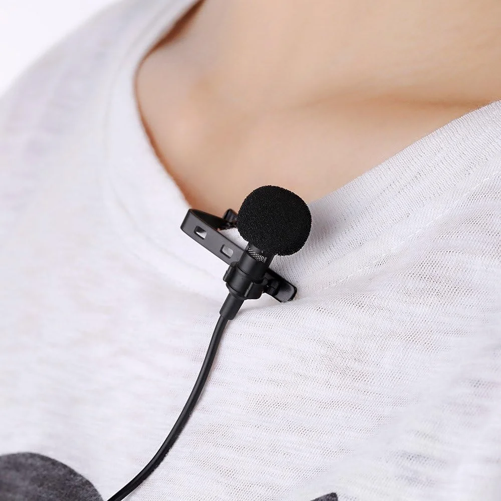 میکروفون مینی قابل حمل 1.5 متری کندانسور گیره ای یقه ای Lavalier سیمی Mikrofo/Microfon برای تلفن دوربین DSLR لپ تاپ میکروفون مینی قابل حمل 1.5 متری کندانسور گیره ای یقه ای Lavalier سیمی Mikrofo/Microfon برای تلفن دوربین DSLR لپ تاپ