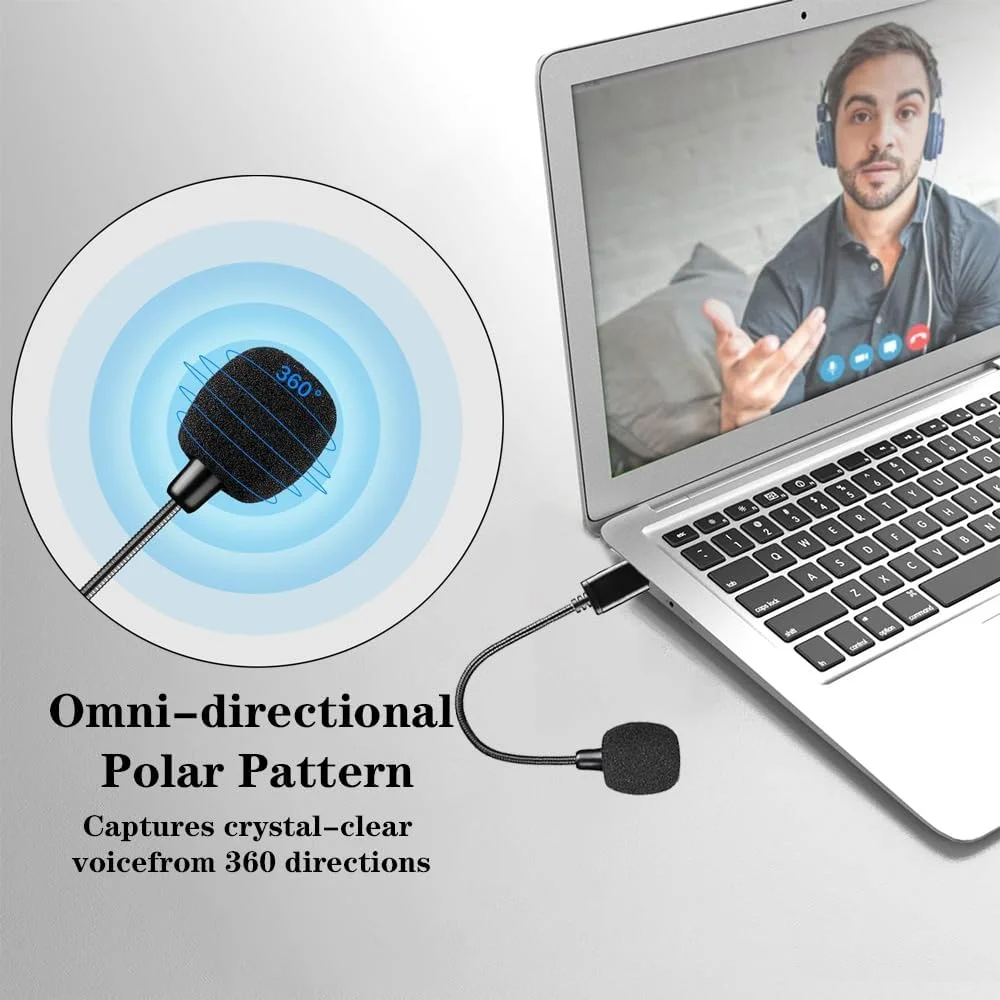 میکروفون USB کوچک Exrp برای لپ تاپ و کامپیوتر رومیزی، با گردن غازی و کارت صدای USB جهانی، سازگار با PC و Mac، Plug & Play، میکروفون کندانسور ایده آل برای کار از راه دور، کلاس آنلاین میکروفون USB کوچک Exrp برای لپ تاپ و کامپیوتر رومیزی، با گردن غازی و کارت صدای USB جهانی، سازگار با PC و Mac، Plug & Play، میکروفون کندانسور ایده آل برای کار از راه دور، کلاس آنلاین