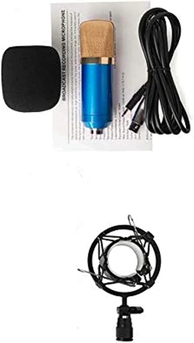 کیت میکروفون استودیویی کندانسور SKEIDO BM700 - میکروفون ضبط حرفه ای با پاپ فیلتر، برای آواز خواندن، پادکست و استریم