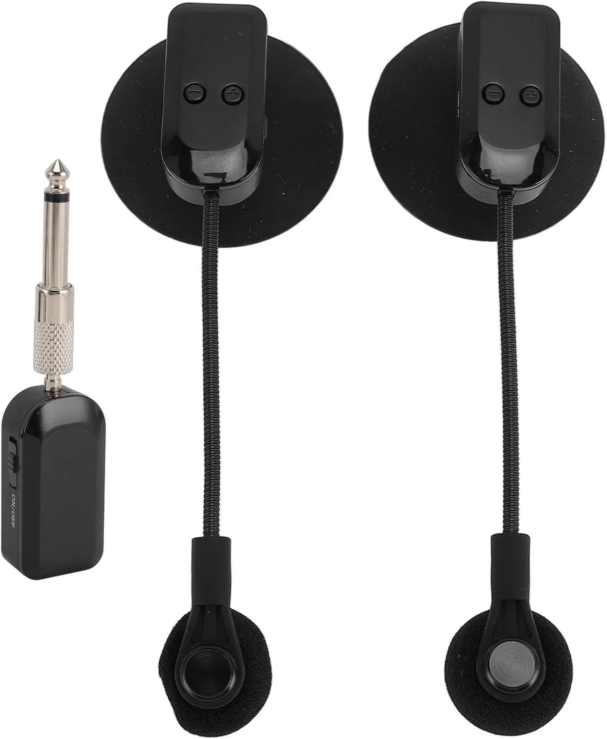 سیستم میکروفون ساز 2 عددی، میکروفون کندانسور کلیپسی UHF 2.4G، سیستم گیرنده میکروفون بی سیم، پیکاپ تقویت کننده صدا برای شیپور، ترومپت، گیتار، ویولن، آکاردئون