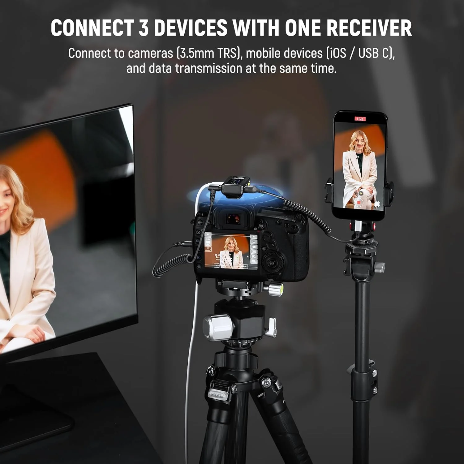 سیستم میکروفون یقه ای بی سیم نیور CM28 PRO با جعبه شارژ، صدای غیر فشرده 48 کیلوهرتز 16 بیتی، حذف نویز، حافظه 4 گیگابایتی، 9 ساعت ضبط، سازگار با آیفون، آیپد، اندروید، دوربین و کامپیوتر سیستم میکروفون یقه ای بی سیم نیور CM28 PRO با جعبه شارژ، صدای غیر فشرده 48 کیلوهرتز 16 بیتی، حذف نویز، حافظه 4 گیگابایتی، 9 ساعت ضبط، سازگار با آیفون، آیپد، اندروید، دوربین و کامپیوتر