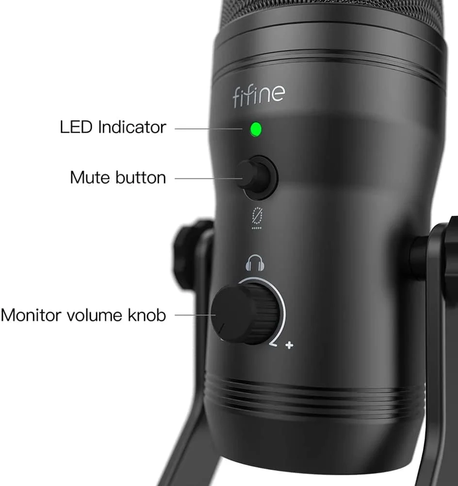 میکروفون استودیویی USB FIFINE برای ضبط، پادکست کامپیوتر، میکروفون رایانه شخصی برای PC، PS4، Mac با دکمه قطع صدا و جک هدفون مانیتور، چهار الگوی پیکاپ برای آواز، پخش زنده یوتیوب، بازی، ASMR، کلاس Zoom (K690) میکروفون استودیویی USB FIFINE برای ضبط، پادکست کامپیوتر، میکروفون رایانه شخصی برای PC، PS4، Mac با دکمه قطع صدا و جک هدفون مانیتور، چهار الگوی پیکاپ برای آواز، پخش زنده یوتیوب، بازی، ASMR، کلاس Zoom (K690)