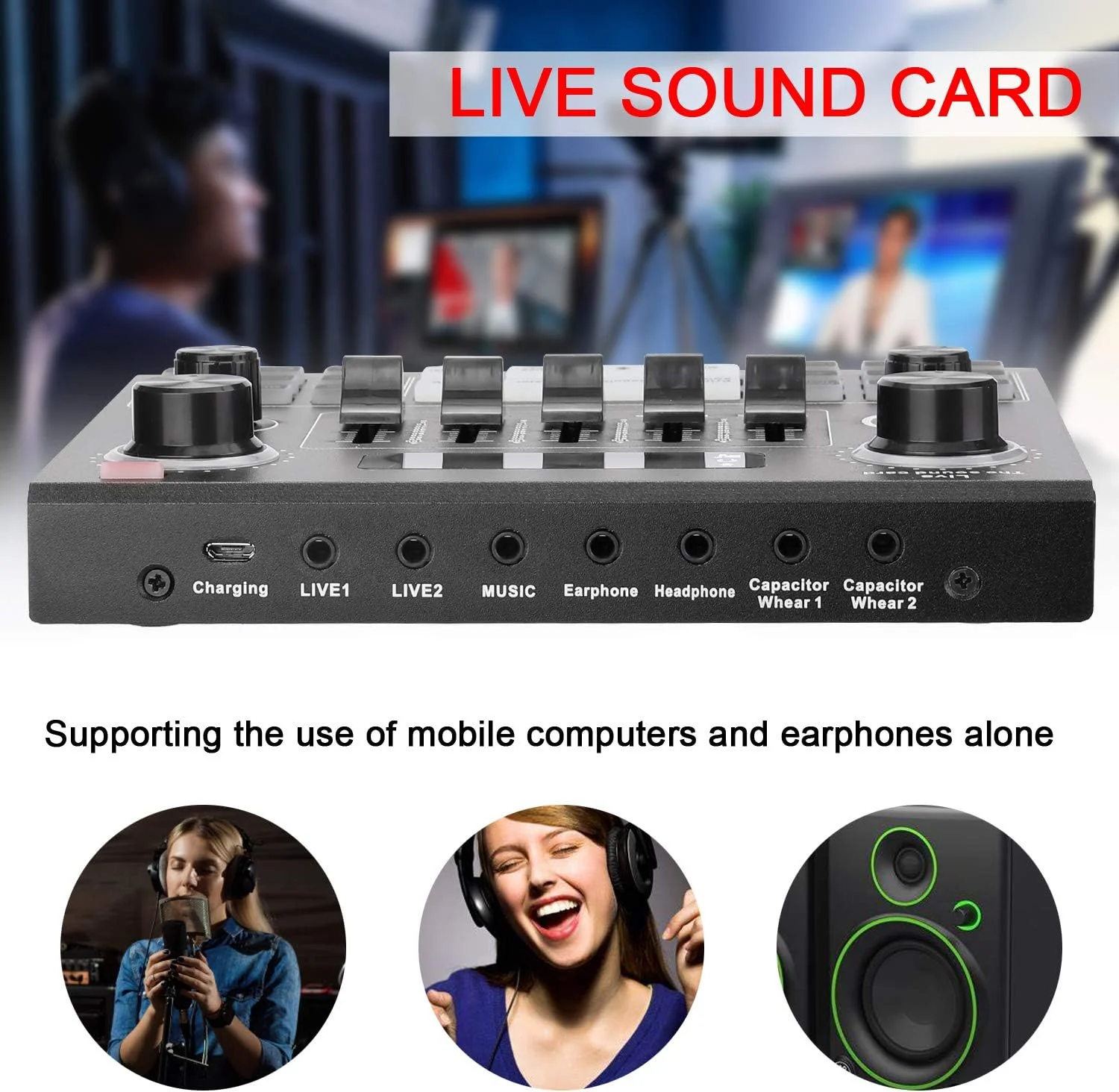 کیت کارت صدای چند منظوره V9 و میکروفون معلق BM800، مجموعه میکروفون کندانسور پخش، کارت صدای زنده هوشمند وبکست برای کامپیوتر و موبایل کیت کارت صدای چند منظوره V9 و میکروفون معلق BM800، مجموعه میکروفون کندانسور پخش، کارت صدای زنده هوشمند وبکست برای کامپیوتر و موبایل