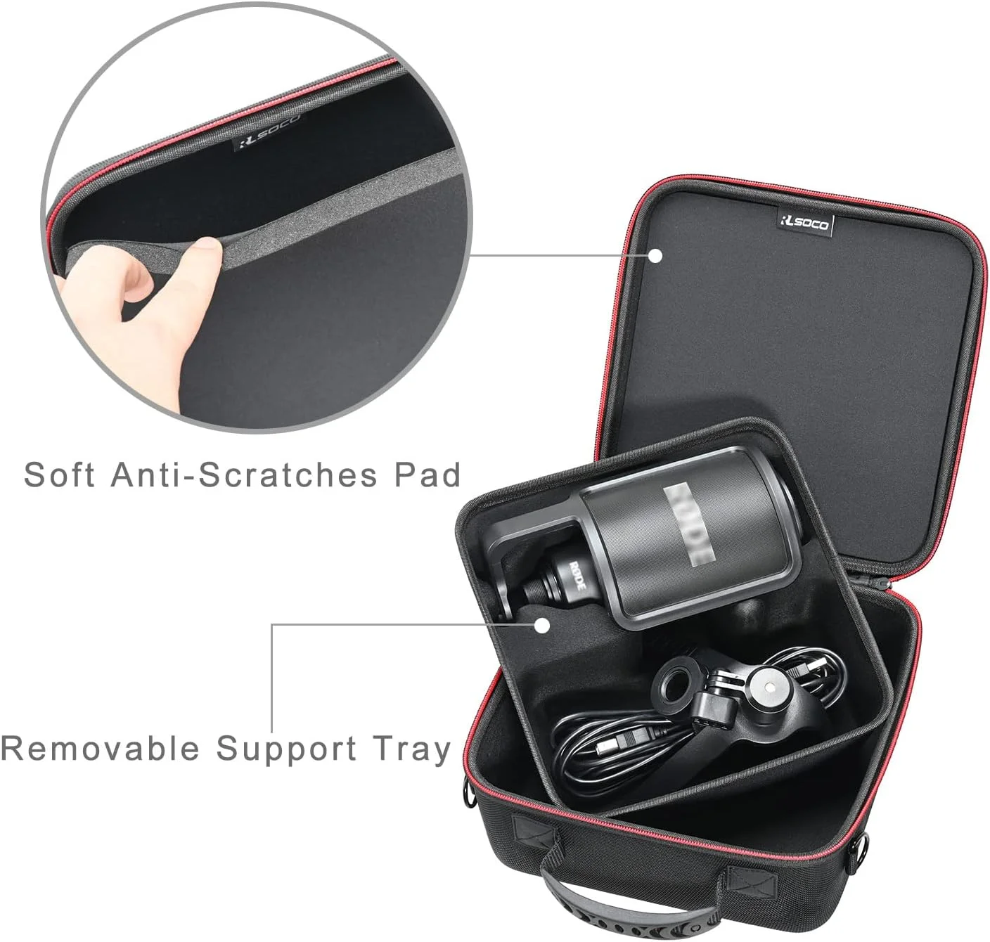 کیف RLSOCO برای میکروفون کاندنسر USB رود RØDE NT-USB/NT-USB+ - کاور محافظ برای میکروفون کاندنسر USB چند منظوره رود NT-USB کیف RLSOCO برای میکروفون کاندنسر USB رود RØDE NT-USB/NT-USB+ - کاور محافظ برای میکروفون کاندنسر USB چند منظوره رود NT-USB