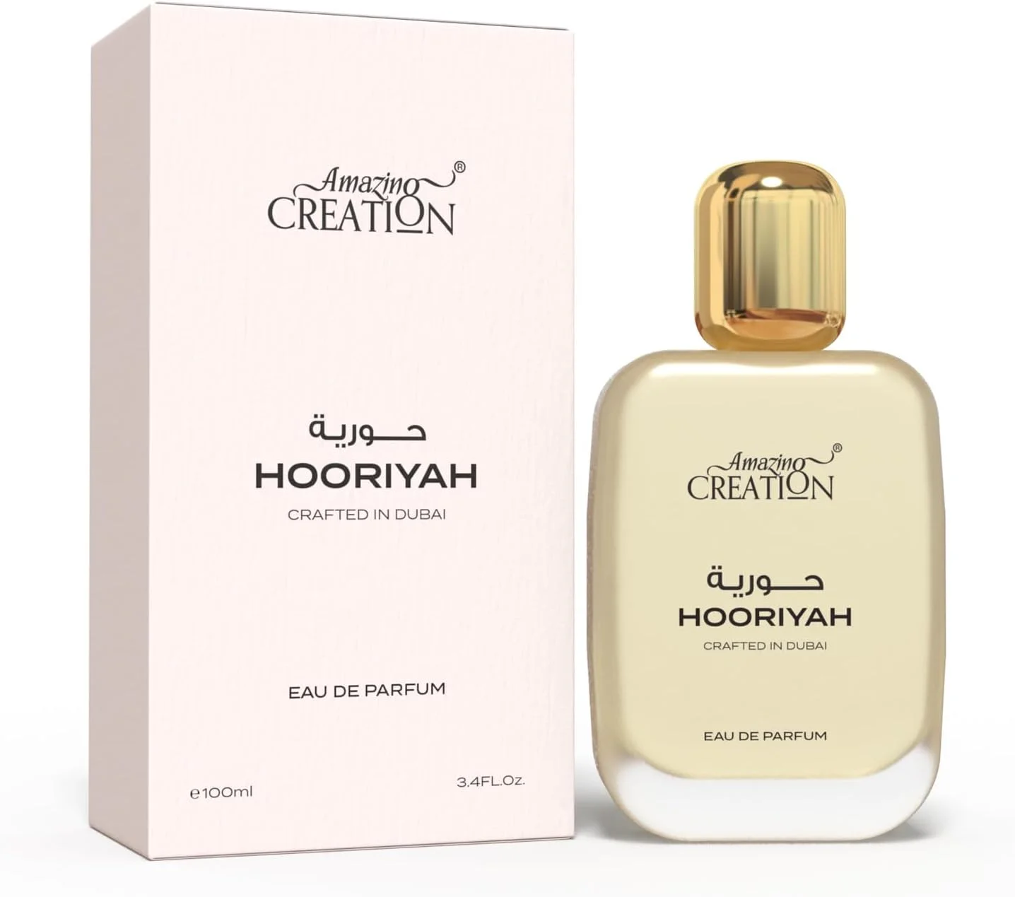 ادکلن زنانه Amazing Creation مدل Hooriyah حجم 100 میل، رایحه گل کهربایی