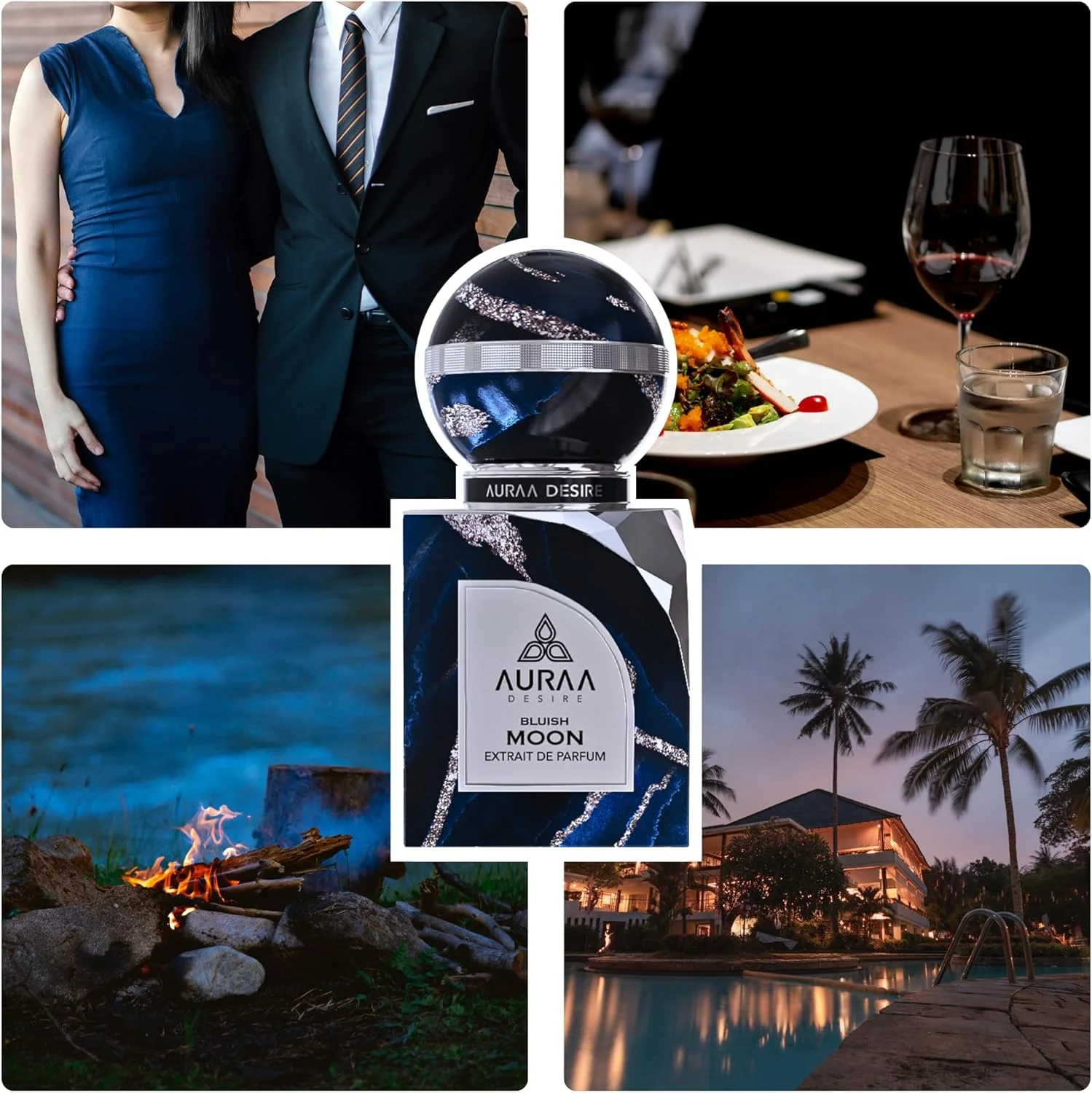 عطر ادکلن مردانه و زنانه Auraa Desire مدل Bluish Moon Extrait de Parfum (100 میلی لیتر)
