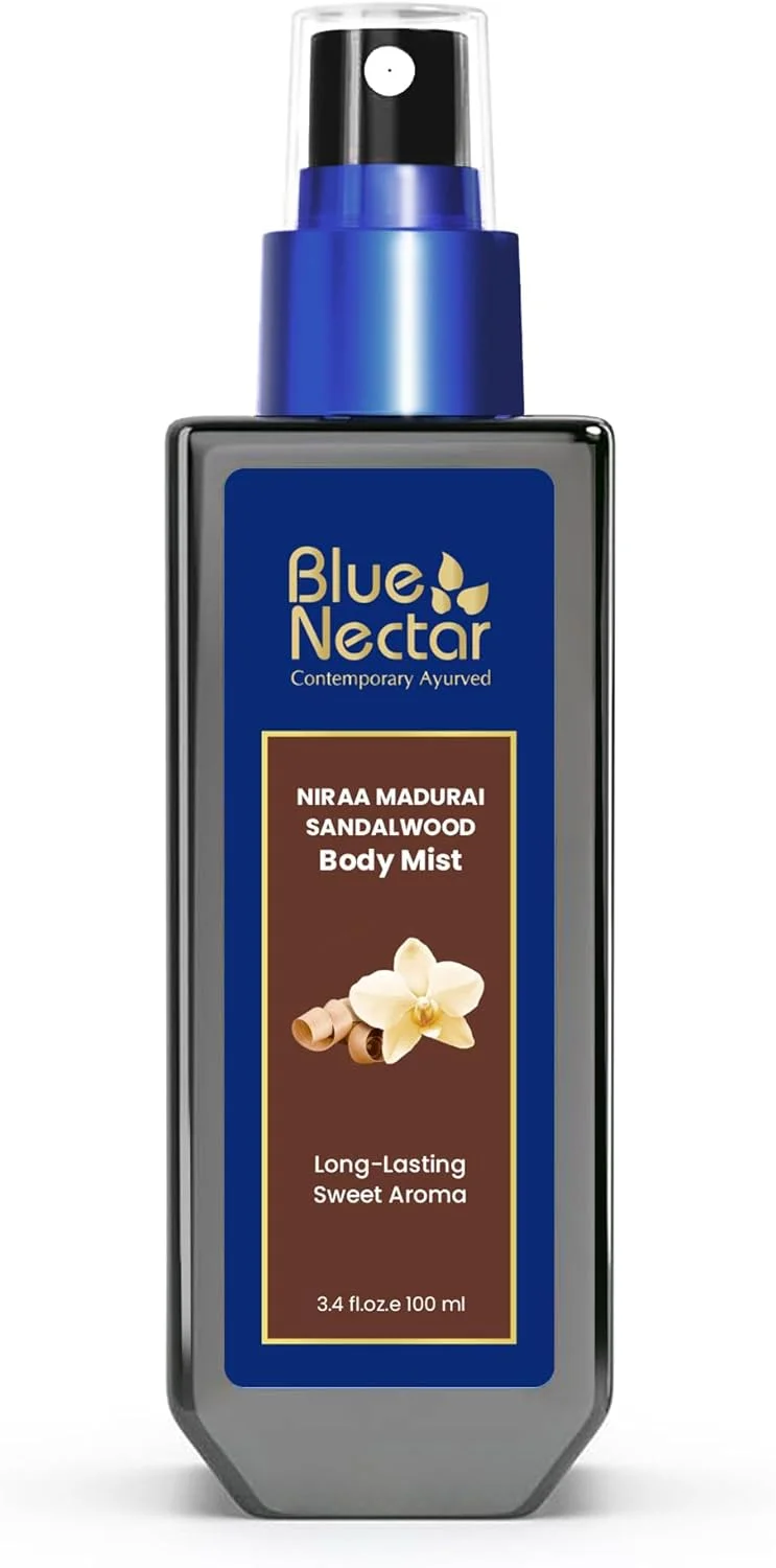اسپری بدن چوب صندل مادورای نیرا بلو نکتار برای طراوت طولانی مدت و رایحه معطر بدن (100 میلی لیتر)