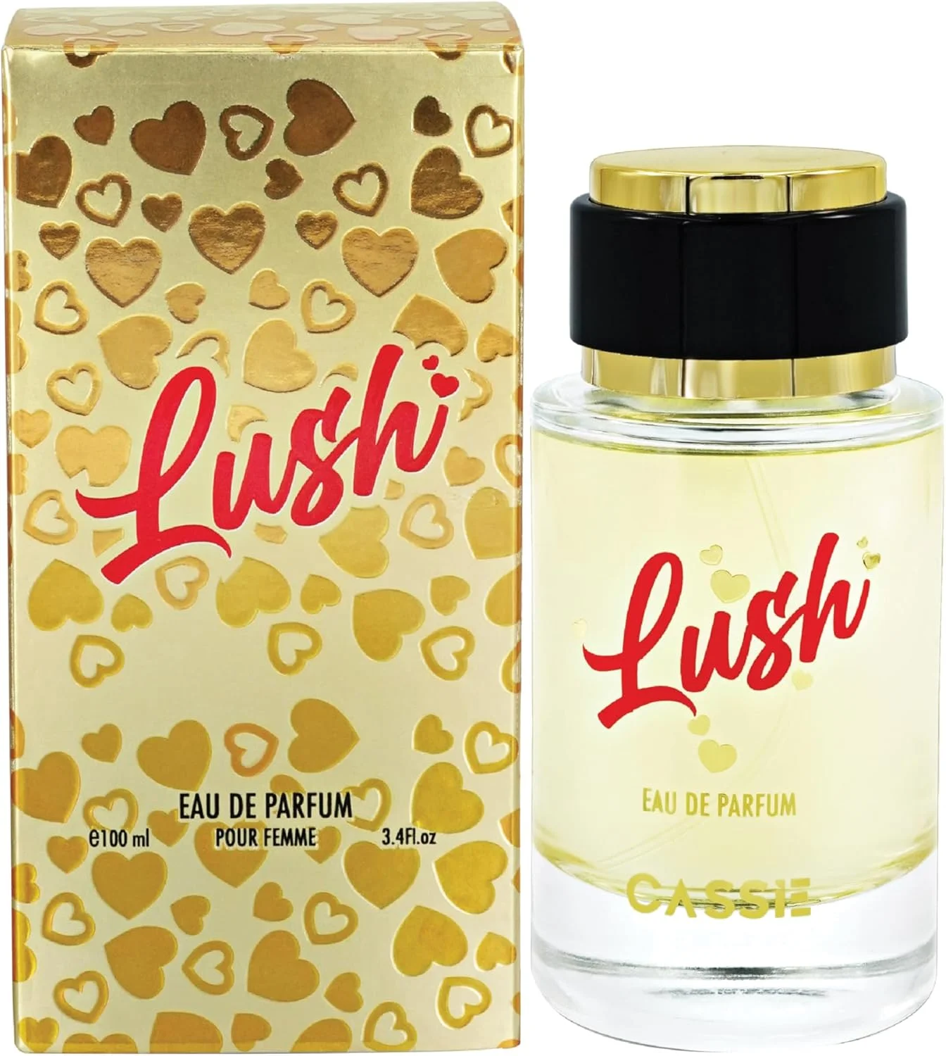 ادو پرفیوم زنانه Cassie Lush - عطر میوه ای گلی ماندگار با رایحه های سیب، یاس و وانیل - اسپری ادو پرفیوم 100 میلی لیتر (3.4 fl. oz)