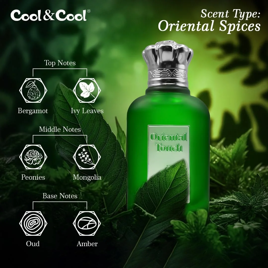 ادو پرفیوم کول اند کول مدل Oriental Touch حجم 100 میلی لیتر - عطر унисекс با رایحه عود، کهربا، ترنج و مگنولیا - ماندگاری طولانی، ظریف و پیچیده