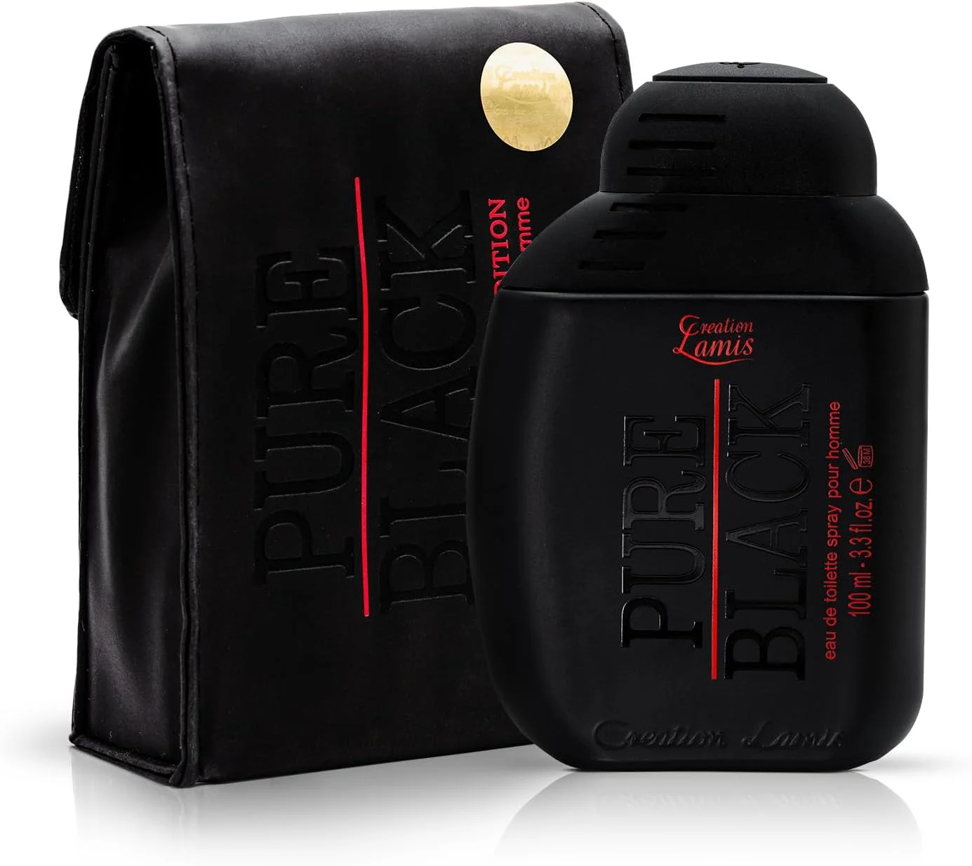 ادکلن مردانه Creation Lamis Deluxe Pure Black Eau de Toilette حجم 100 میلی لیتر و ادکلن زنانه Creation Lamis Deluxe Bold Lady Eau de Parfum حجم 100 میلی لیتر (پک ترکیبی)