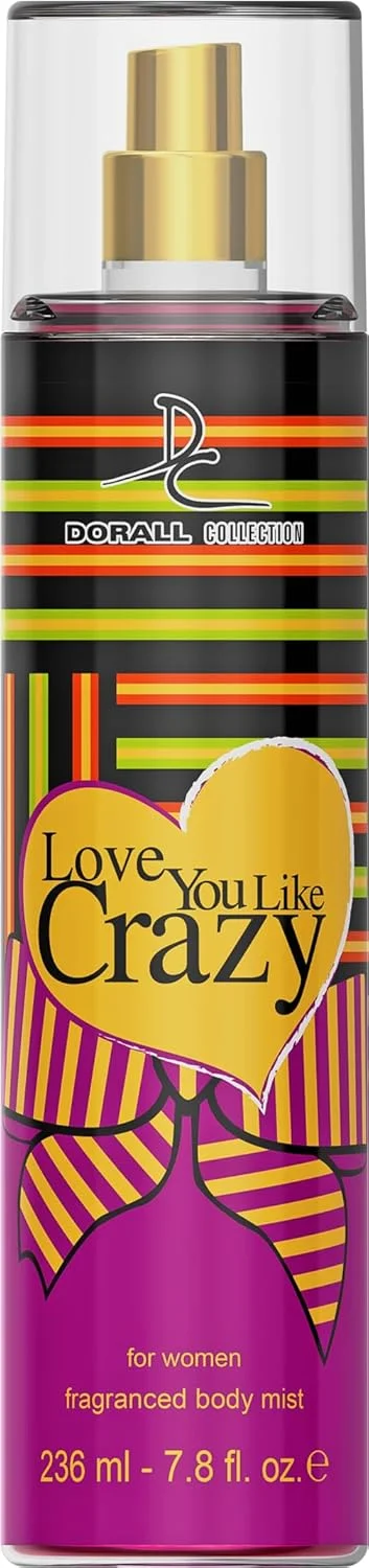 اسپری خوشبو کننده بدن زنانه دورال کالکشن مدل Love You Like Crazy با ماندگاری طولانی و طراوت برای استفاده روزمره 236 میلی لیتر