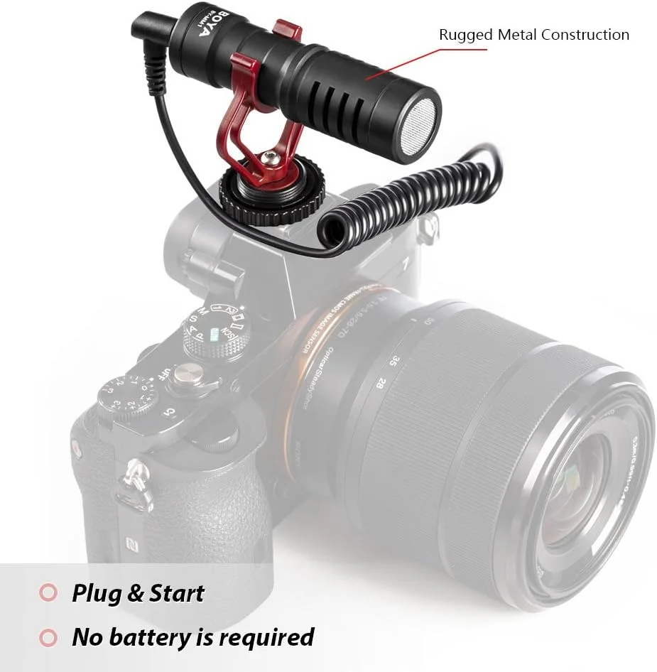 میکروفون مینی کاردیوئید فلزی کندانسور الکترت BOYA BY-MM1 با پلاگ 3.5 میلی متری برای آیفون 6/6 پلاس، سامسونگ، هواوی، تبلت، کامپیوتر، دوربین DSLR کانن، نیکون، سونی، دوربین فیلمبرداری میکروفون مینی کاردیوئید فلزی کندانسور الکترت BOYA BY-MM1 با پلاگ 3.5 میلی متری برای آیفون 6/6 پلاس، سامسونگ، هواوی، تبلت، کامپیوتر، دوربین DSLR کانن، نیکون، سونی، دوربین فیلمبرداری