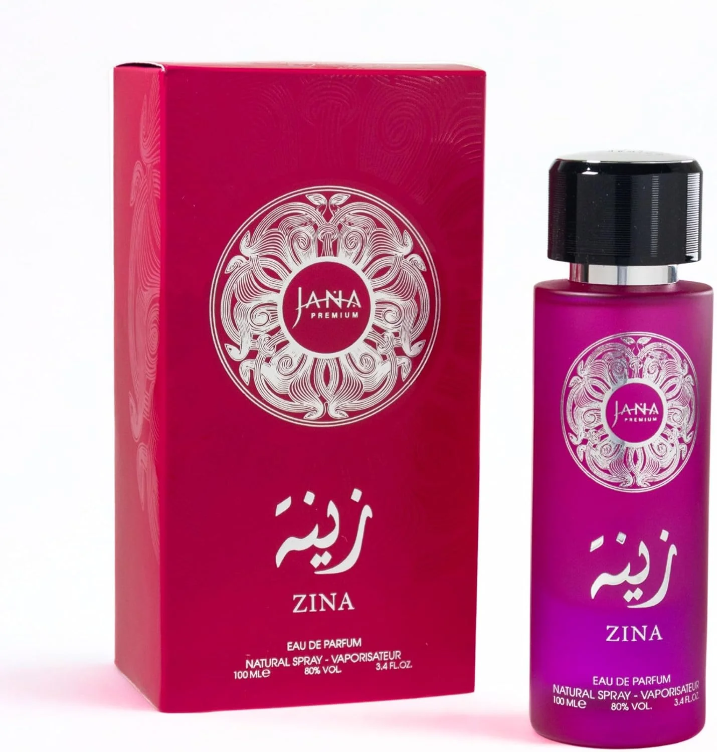عطر زنانه جانا بیوتی مدل Zina Premium - رایحه گلی میوه ای، ادو پرفیوم - 100 میلی لیتر