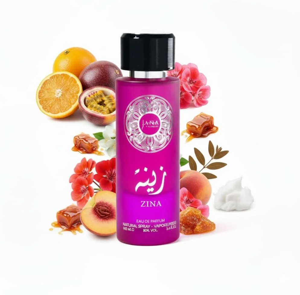 عطر زنانه جانا بیوتی مدل Zina Premium - رایحه گلی میوه ای، ادو پرفیوم - 100 میلی لیتر