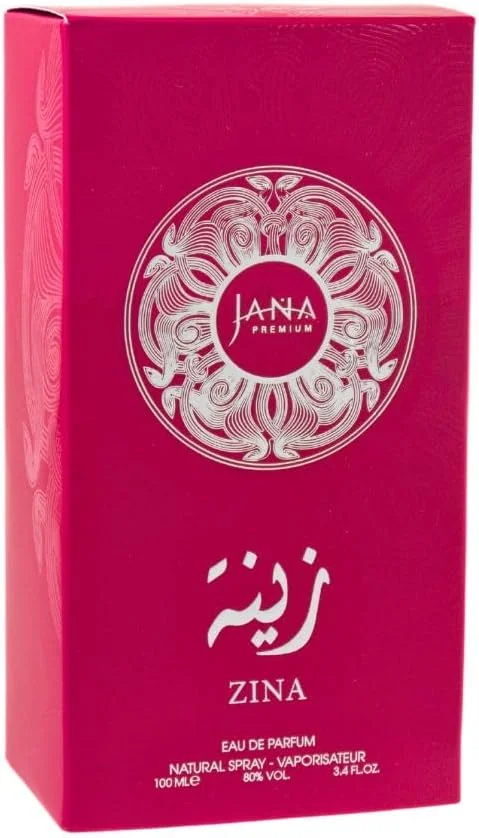 عطر زنانه جانا بیوتی مدل Zina Premium - رایحه گلی میوه ای، ادو پرفیوم - 100 میلی لیتر