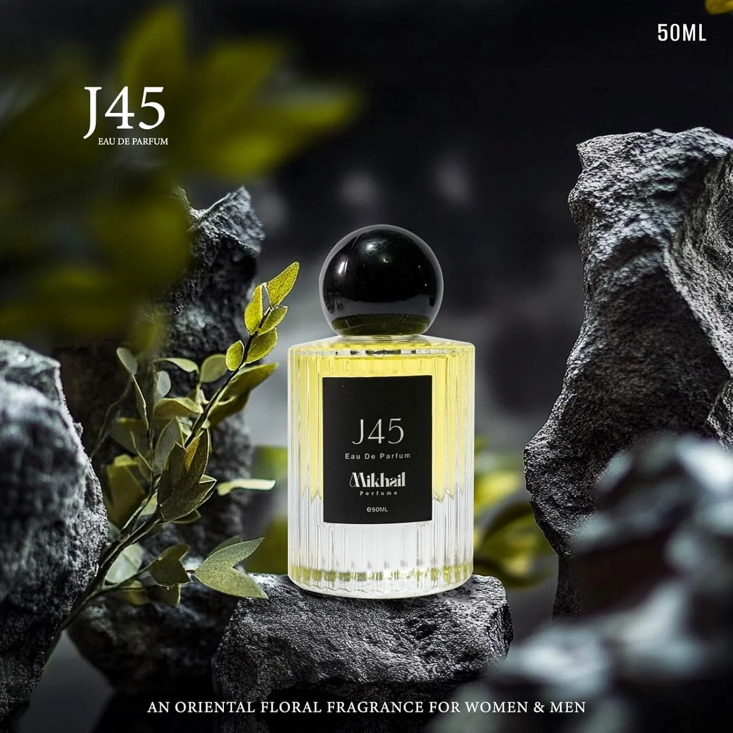 عطر унисекс J45 by Mikhail با رایحه گل های شرقی - ادو پرفیوم ماندگار برای مردان و زنان - عطر لوکس و قوی با زعفران، یاس، مشک و عنبر - رایحه ممتاز برای استفاده روزانه و شبانه - 50 میلی لیتر عطر унисекс J45 by Mikhail با رایحه گل های شرقی - ادو پرفیوم ماندگار برای مردان و زنان - عطر لوکس و قوی با زعفران، یاس، مشک و عنبر - رایحه ممتاز برای استفاده روزانه و شبانه - 50 میلی لیتر