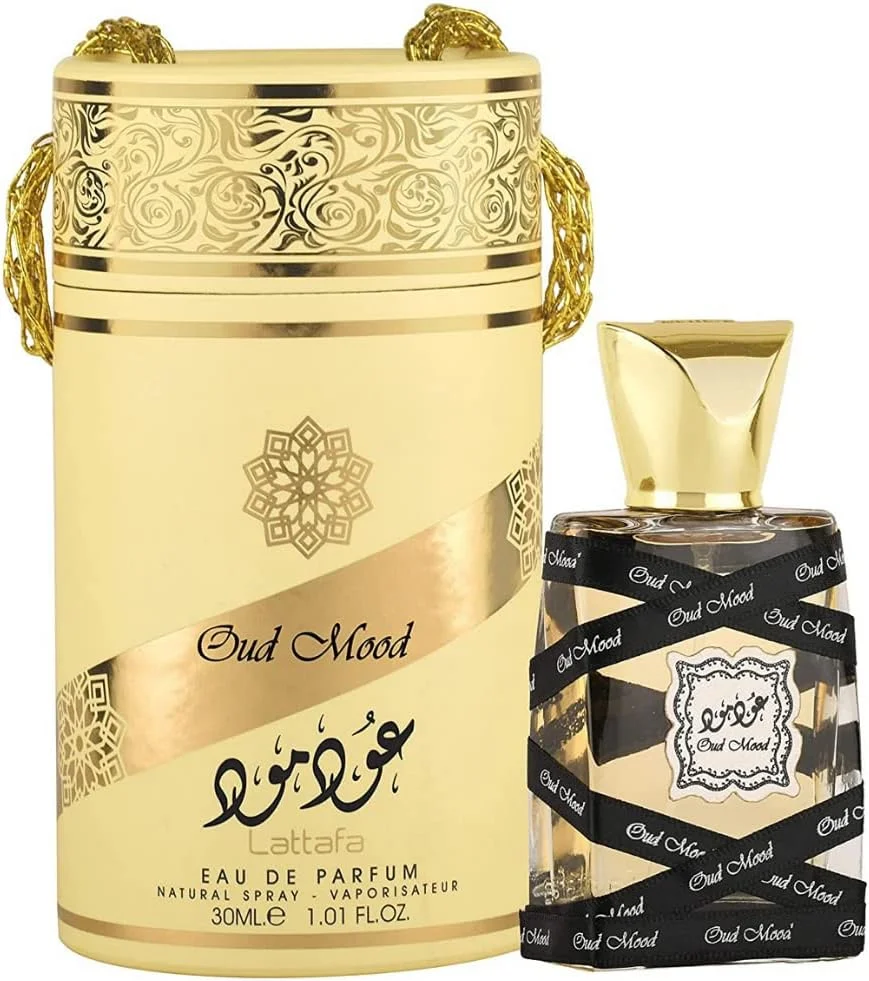 عطر ادکلن لطافه عود مود - 30 میلی لیتر (1.1 اونس) | شیرینی دلپذیر با رایحه های گلی، چوبی و ادویه ای | ماندگاری طولانی، رایحه گرم و مشک دار | مناسب برای هر مناسبت