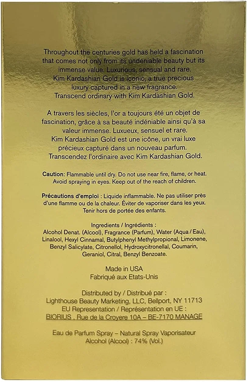 کیم کارداشیان گلد توسط کیم کارداشیان ادو پرفیوم اسپری 100 میل زنانه - 100% اورجینال
