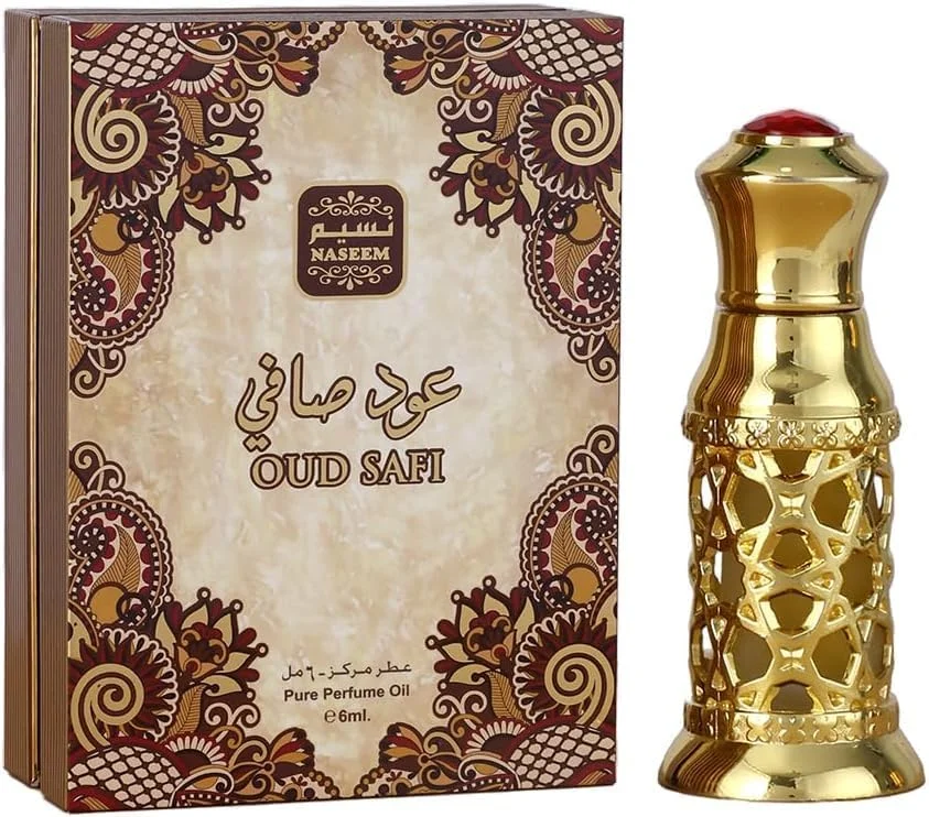 روغن عطر عود صافی نسیم 6 میلی لیتر - عطر عربی унисекс با رایحه های ظریف عود، اسطوخودوس، ادویه ای و گلی - عطر ممتاز برای مردان و زنان، ایده آل برای استفاده روزانه و مناسبت های خاص