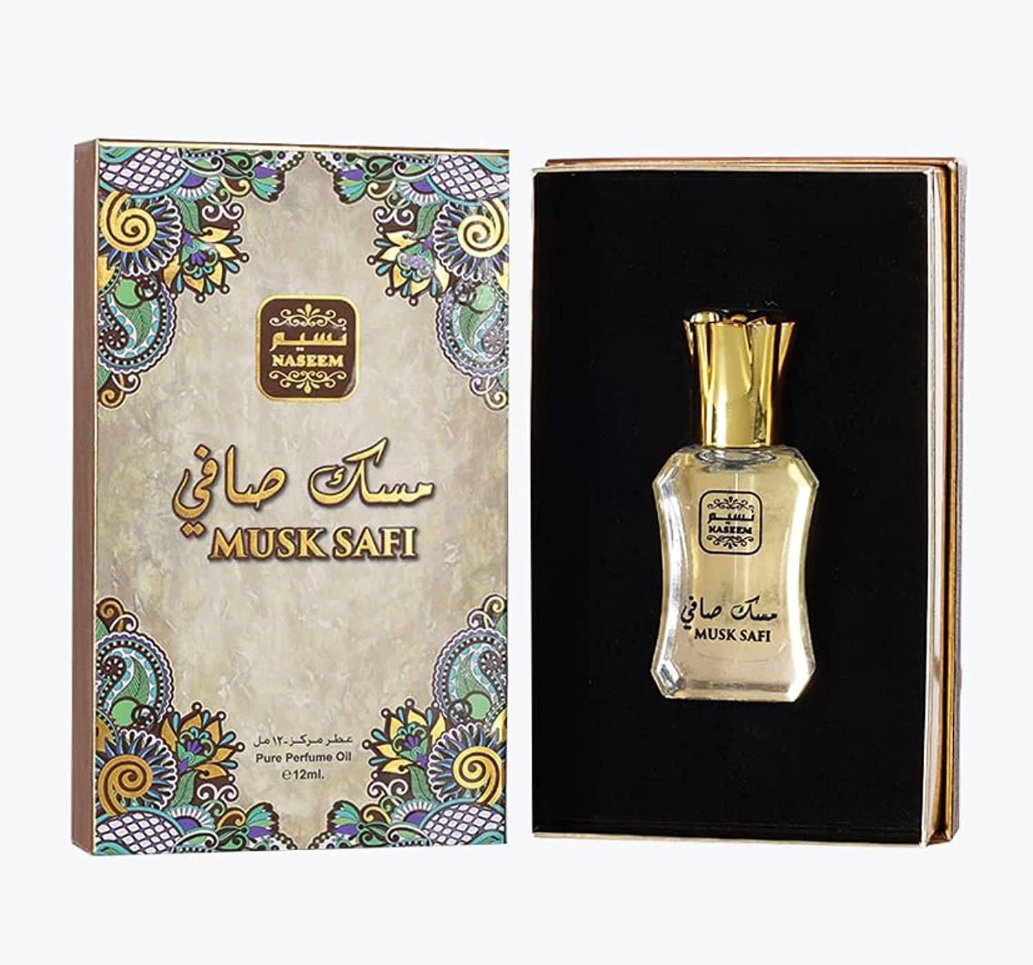 روغن عطر مسک صافی نسیم 12 میلی لیتر | رایحه مشک سفید ممتاز با گل برف، چوب صندل و عنبر | عطر унисекс ماندگار