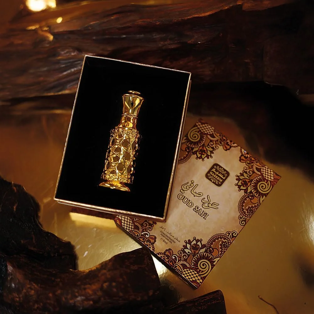 روغن عطر عود صافی نسیم 6 میلی لیتر - عطر عربی унисекс با رایحه های ظریف عود، اسطوخودوس، ادویه ای و گلی - عطر ممتاز برای مردان و زنان، ایده آل برای استفاده روزانه و مناسبت های خاص