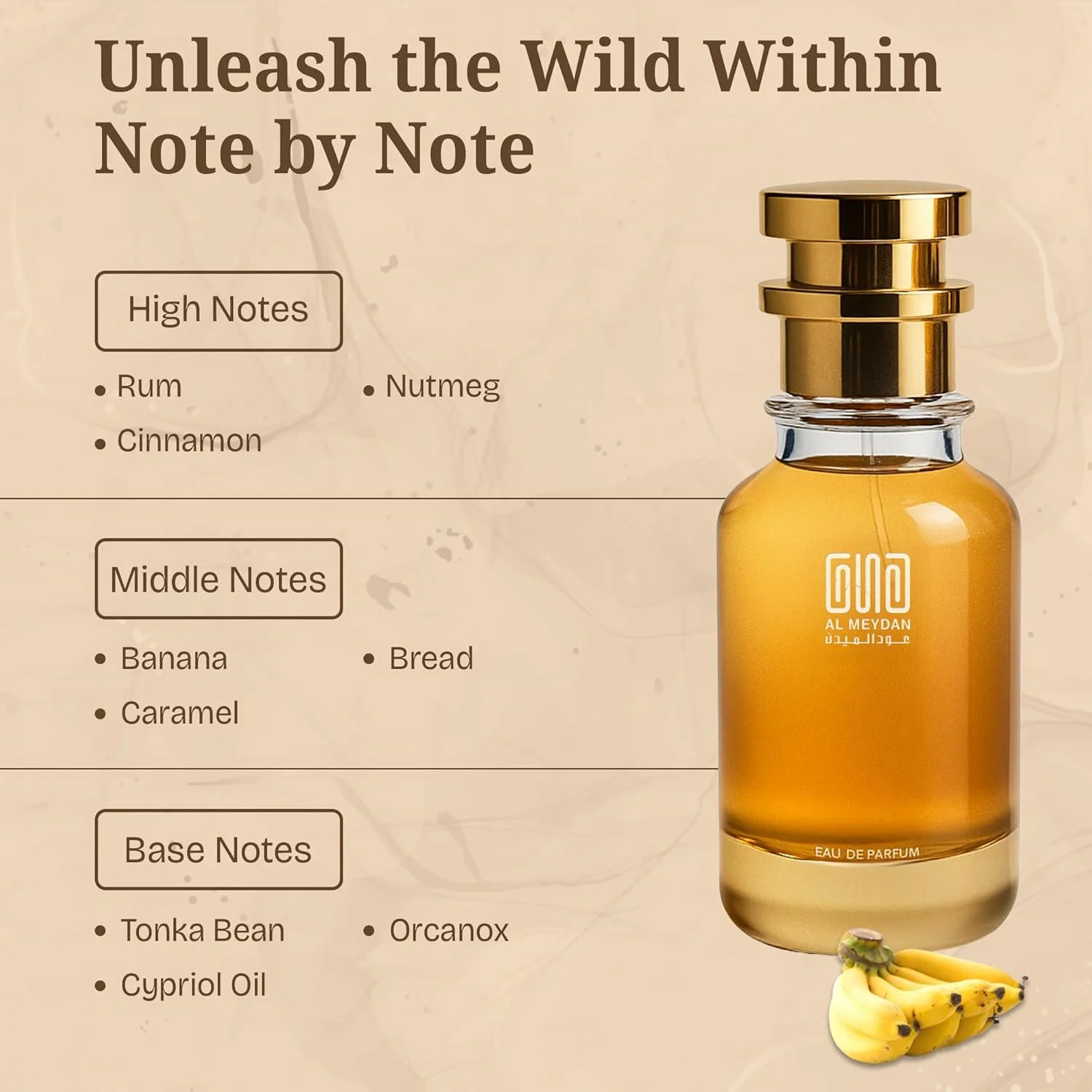 عطر روغنی عود المیدان زنانه و مردانه - الهام گرفته از NonaToppia - عطر روغنی بدون الکل با رایحه رام، موز و دانه تونکا - ماندگاری طولانی، لذیذ و خاص (200 میلی لیتر)