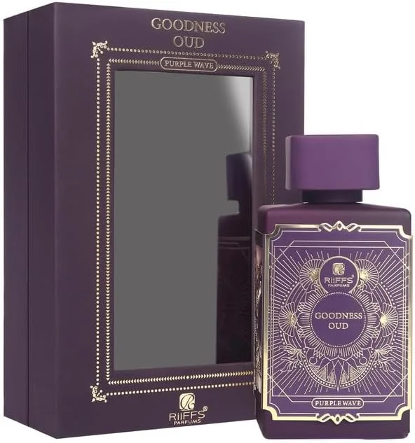 عطر مردانه و زنانه RiiFFS Goodness Oud Purple Wave | ادو پرفیوم ماندگار | عطر لوکس یونیسکس با رایحه تمشک، زعفران، چرم و وانیل - مناسب برای هدیه، 100 میلی لیتر
