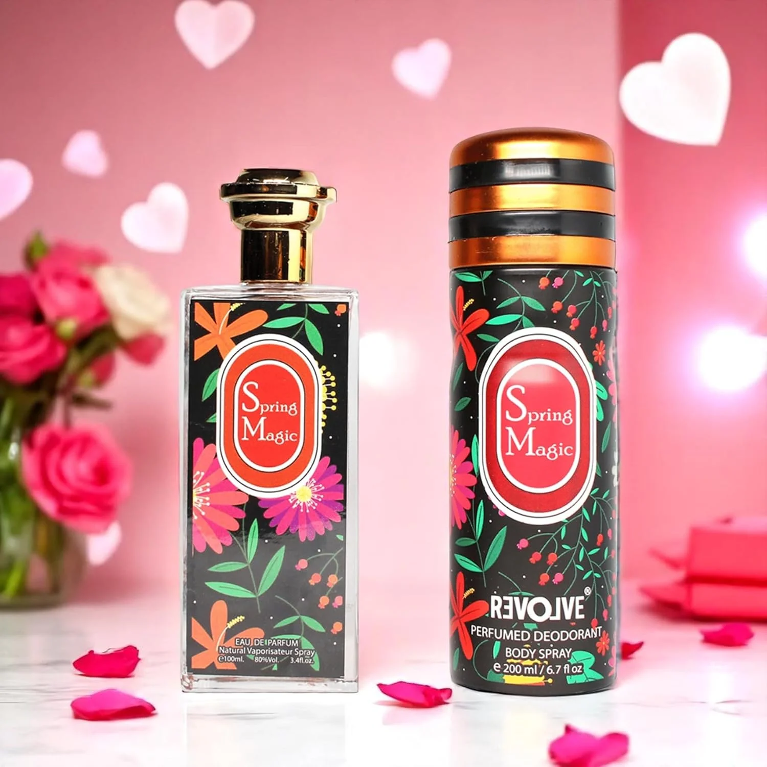 ست هدیه زنانه REVOLVE Spring Magic - 300 میلی لیتر | ست عطر بهاری سبک و با طراوت | ایده آل برای استفاده روزانه | محیط کار یا هدیه دادن با رایحه گل و تازه ست هدیه زنانه REVOLVE Spring Magic - 300 میلی لیتر | ست عطر بهاری سبک و با طراوت | ایده آل برای استفاده روزانه | محیط کار یا هدیه دادن با رایحه گل و تازه