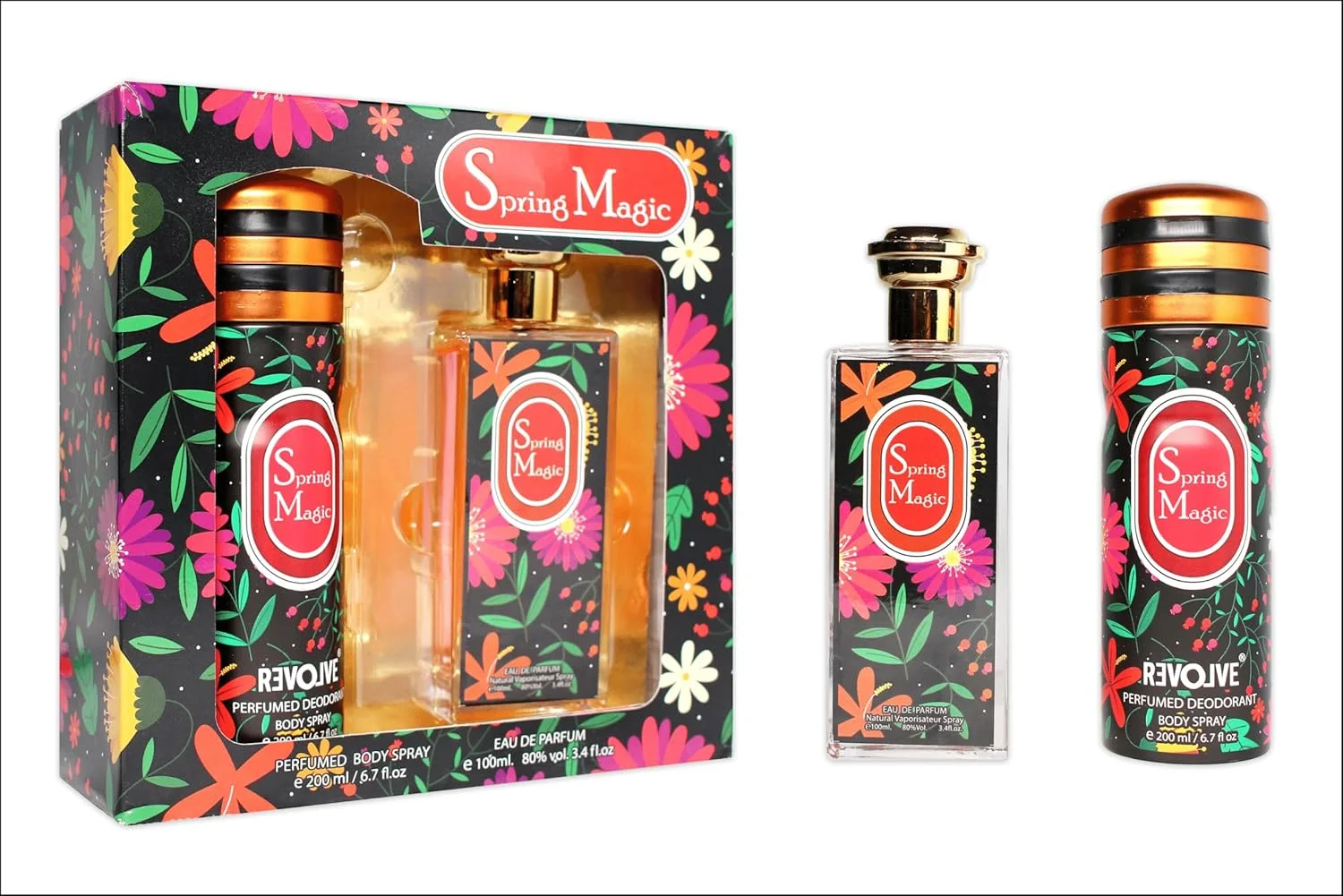 ست هدیه زنانه REVOLVE Spring Magic - 300 میلی لیتر | ست عطر بهاری سبک و با طراوت | ایده آل برای استفاده روزانه | محیط کار یا هدیه دادن با رایحه گل و تازه ست هدیه زنانه REVOLVE Spring Magic - 300 میلی لیتر | ست عطر بهاری سبک و با طراوت | ایده آل برای استفاده روزانه | محیط کار یا هدیه دادن با رایحه گل و تازه