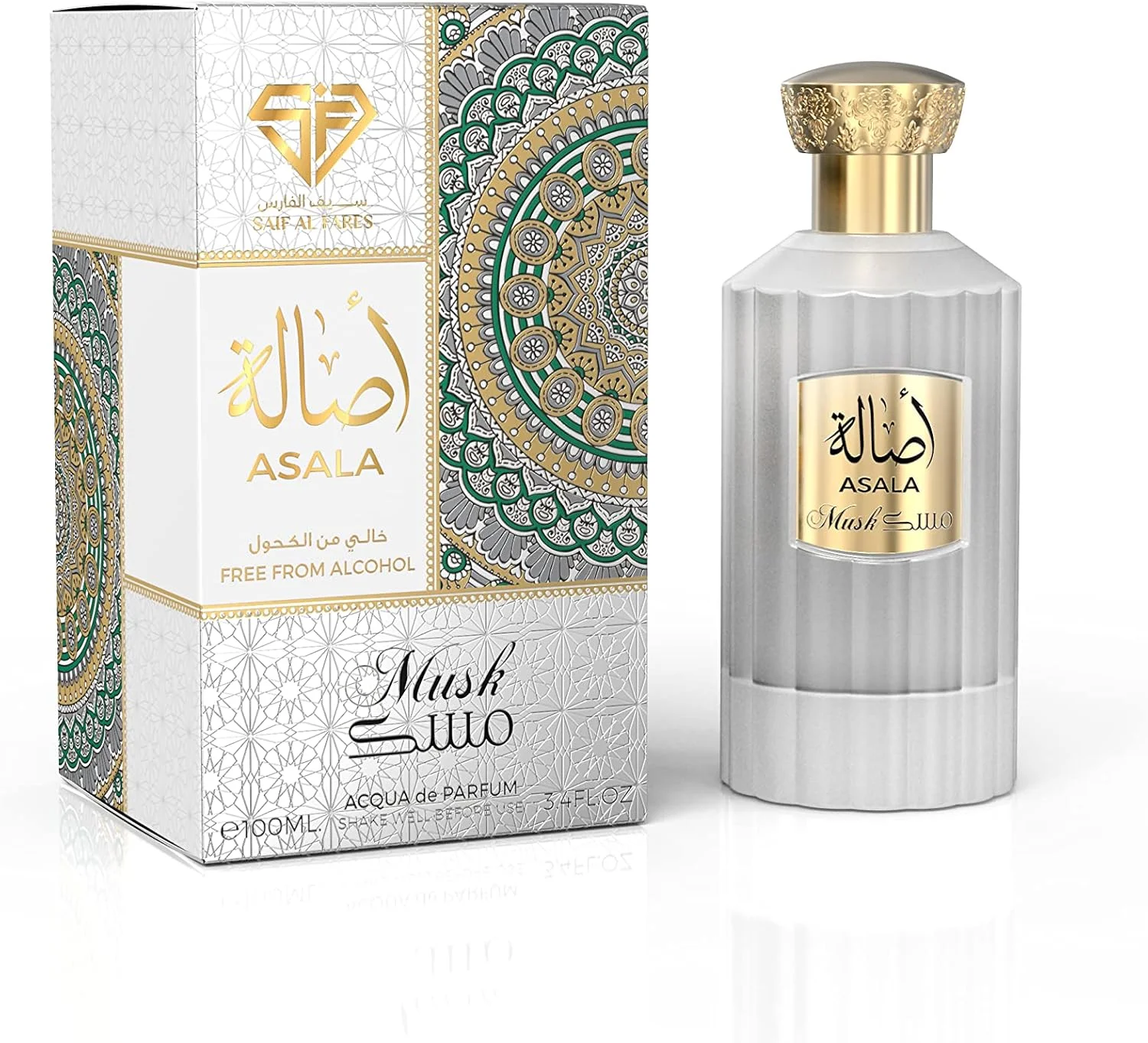 عطر سیف الفارس اسالا مشک | اسپری بدون الکل ماندگاری طولانی униsex | رایحه های اولیه ترنج و فلفل صورتی | بادی میست معطر و تازه با رایحه مجلل | 100 میلی لیتر
