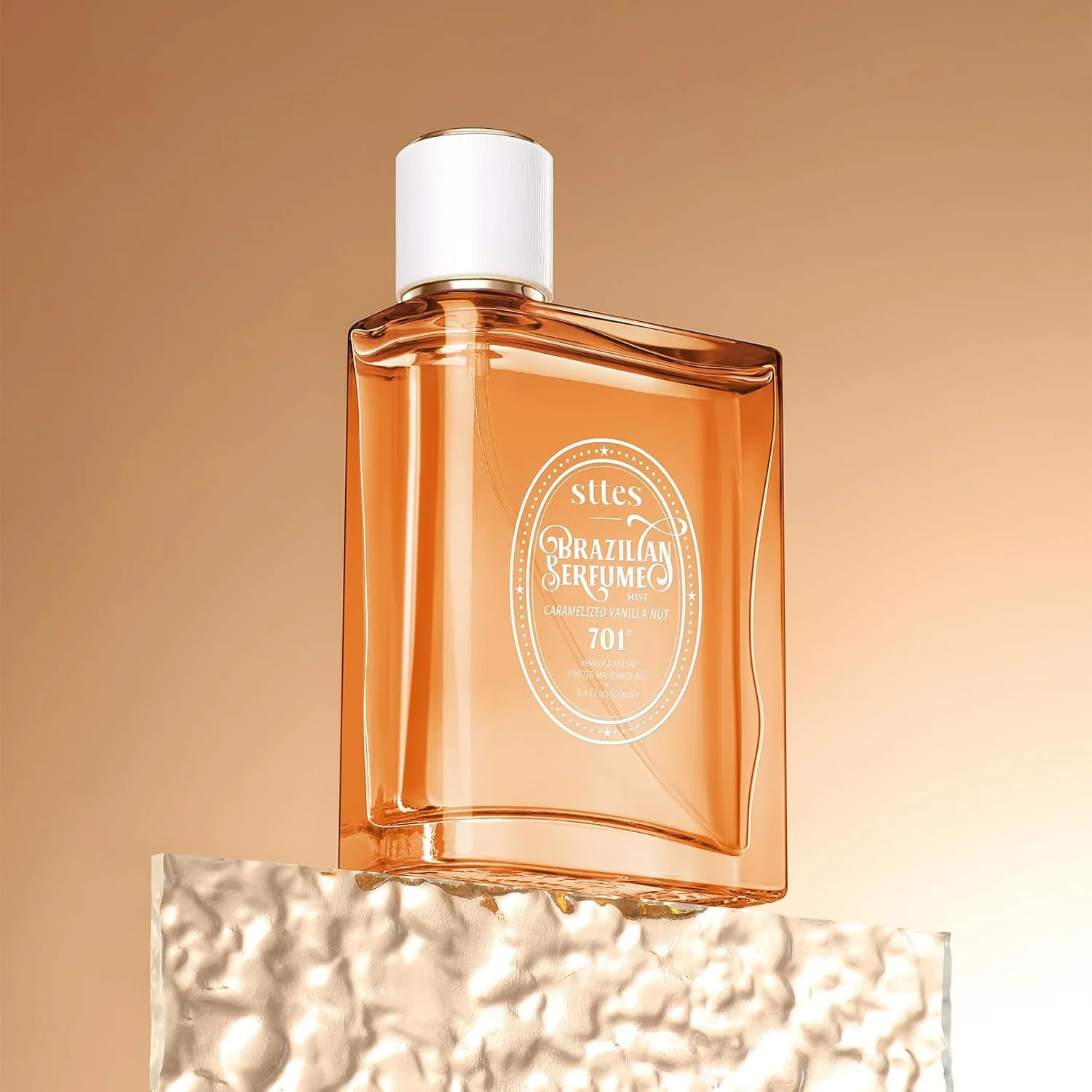 عطر استتس 701# (کارامل وانیل ماکادمیا) - ادو پرفیوم 100 میلی لیتر (3.4 fl oz) رایحه کهربایی گورمند (کارامل وانیل + آجیل ماکادامیا برشته)